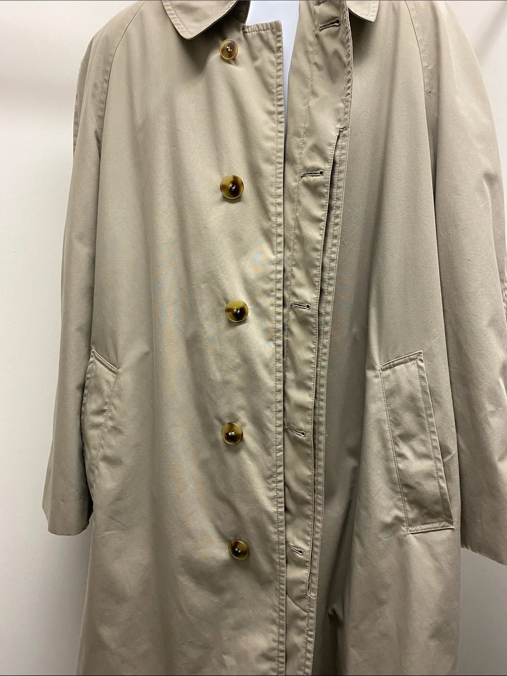 Brooks Brothers Vintage Classic Men's Tan Trench Coat Raincoat Overcoat